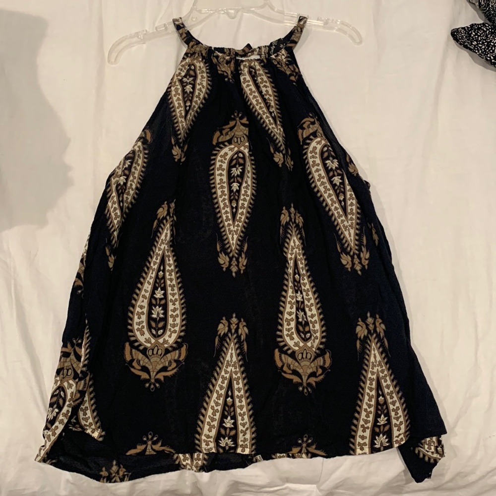 Lucky Patterned Flowy Tank